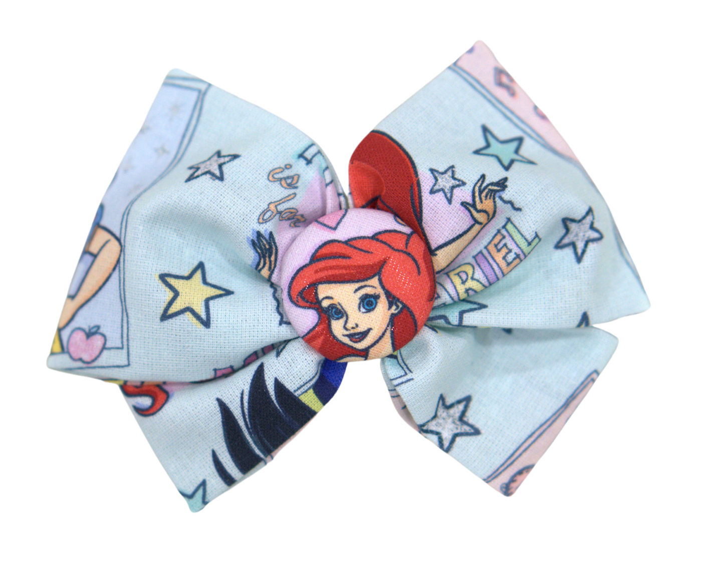 Disney Printed Bow - Ariel Light Blue