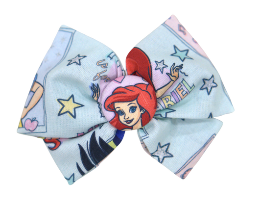 Disney Printed Bow - Ariel Light Blue