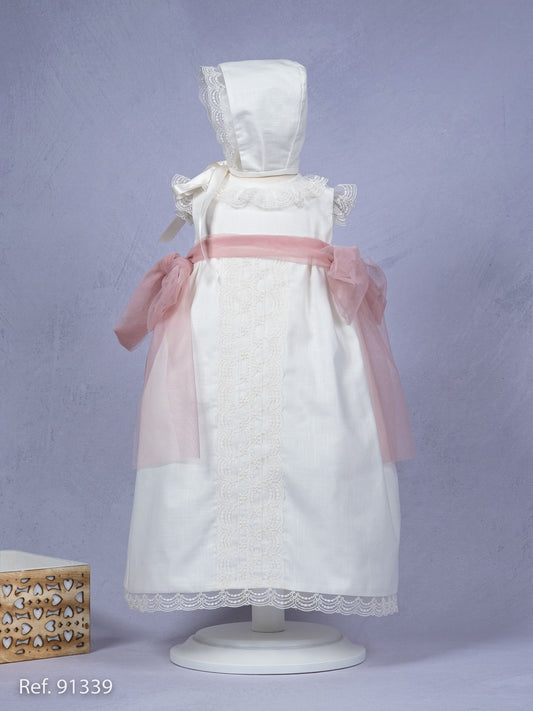 Short Sleeve Lace Supreme Baptism Dress