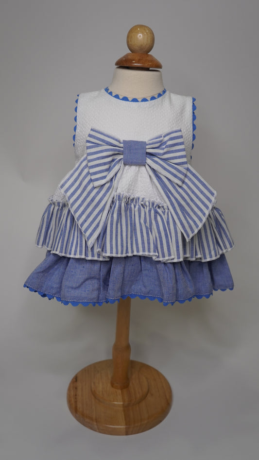 Front Bow Striped baby dress