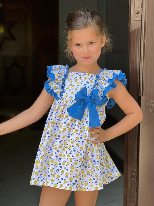 Santorini Floral Dress