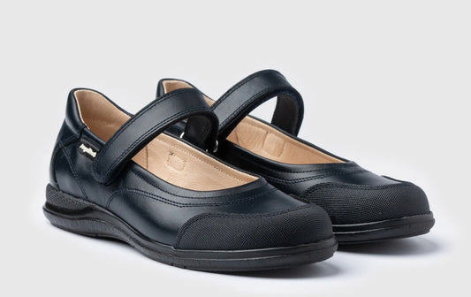 Mary Jane Velcro Girls School Shoes